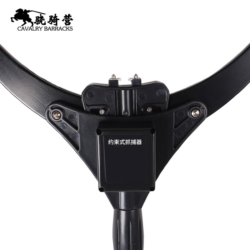 骁骑营铝合金防暴钢叉脚叉腰叉学校幼儿园保安器材可伸缩抓捕器