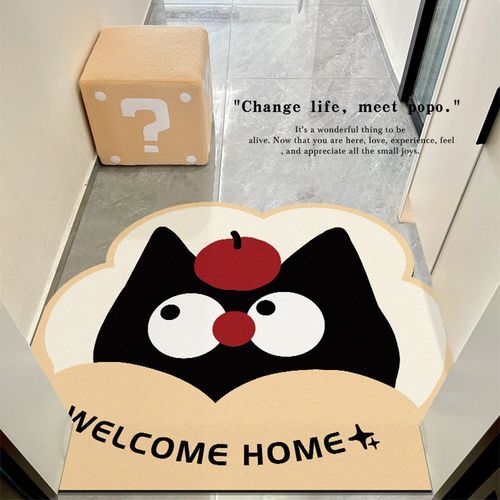 硅藻泥入户门地垫2024新款大门口吸水防滑垫卡通玄关耐磨进门门垫