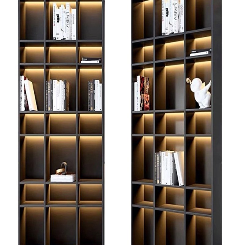 不锈钢书柜定制  酒柜展示柜装饰柜金属钢板柜嵌入式电视壁龛酒架