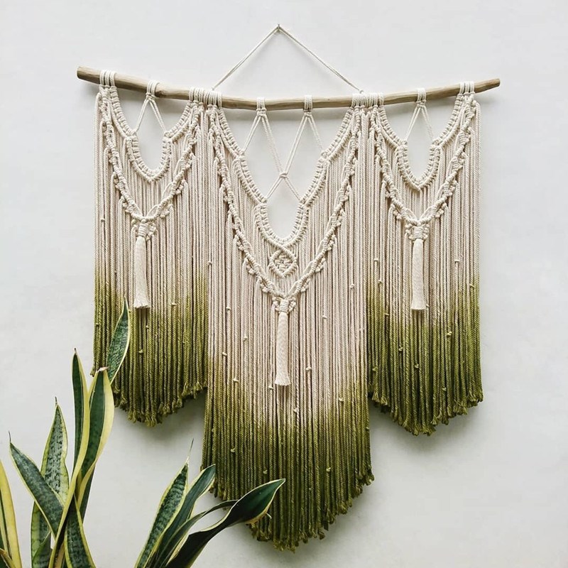 记忆.波西米亚手工熏染挂毯 卧室床头流苏壁挂民宿样板房装饰挂画