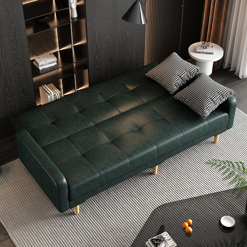 皮革沙发办公皮艺商务接待小户型折叠沙发床两用公寓卧室三人人