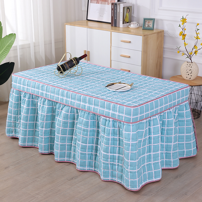 加厚电炉罩烤火罩长方形裙摆式冬季家用茶几取暖桌布电暖炉被