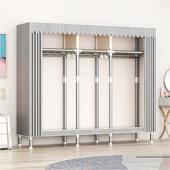 简衣柜家易用钢卧室全架布衣柜出租房用柜衣服衣橱大承重OCB厂家