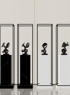 现客厅代大石雕塑摆理大台展示架VRL售楼处酒店玄关堂走廊落地摆