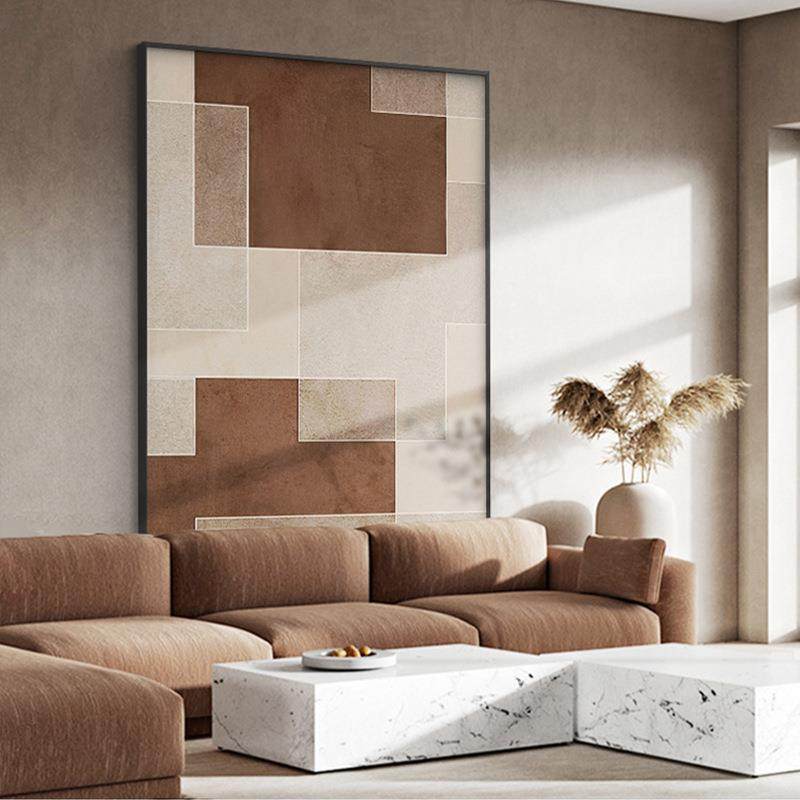 QX202204静归现代简发约客厅饰画抽创意象几何落地画沙背景摆画装