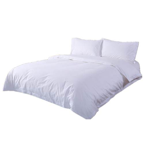 宾馆酒缎纯棉纯白贡缎四件套贡64店0支南通布草厂家客房床上用0品