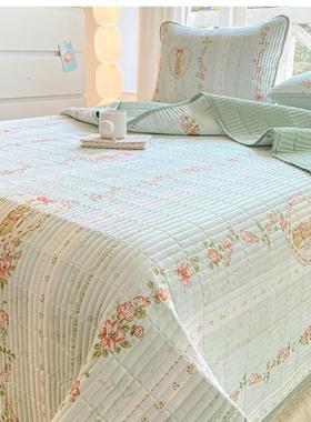 水洗棉盖夹棉床盖三件子套榻榻米通防滑炕垫褥宿舍单人56156床单