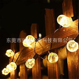 G40线灯LED饰灯串RGBOXS暖白2铜5灯户外庭院装 饰防水玻璃球泡 装