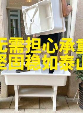 YTV大理石20348洗衣池搓衣衣板英石一体洗衣服带水池石室内外加高