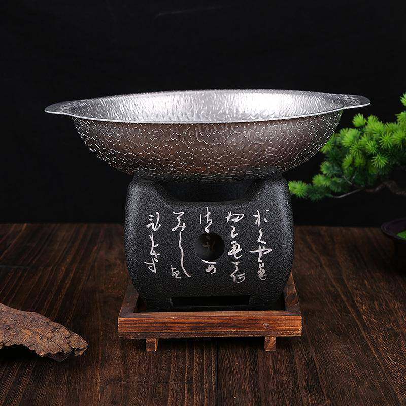 厂家不锈钢干锅炉小火锅锅仔酒精炉专用锅商用海鲜锅子