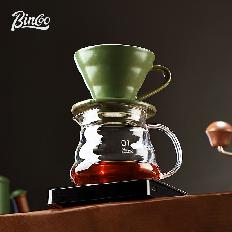 Bincoo手冲咖啡壶套装V60陶瓷滤杯玻璃分享壶咖啡器具手磨全套V01
