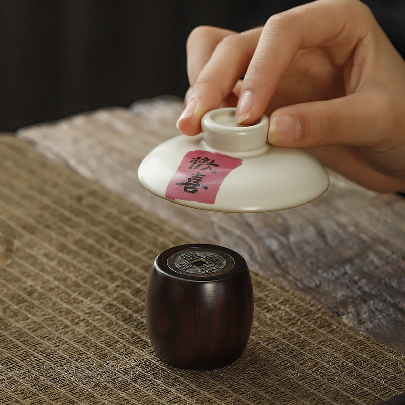 黑檀木盖置复古高端紫砂壶盖托陶瓷茶具白瓷盖碗盖子托架茶道配件