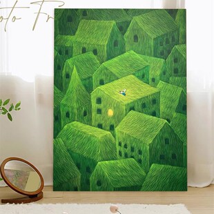 画风景治愈系装 Mulgil绿色世界覆刻版 画师KIM 饰挂画 特惠捡漏