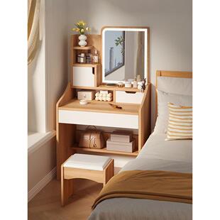 梳妆台小型卧室简约现代2025新款主卧小户型60cm床头化妆镜化妆桌