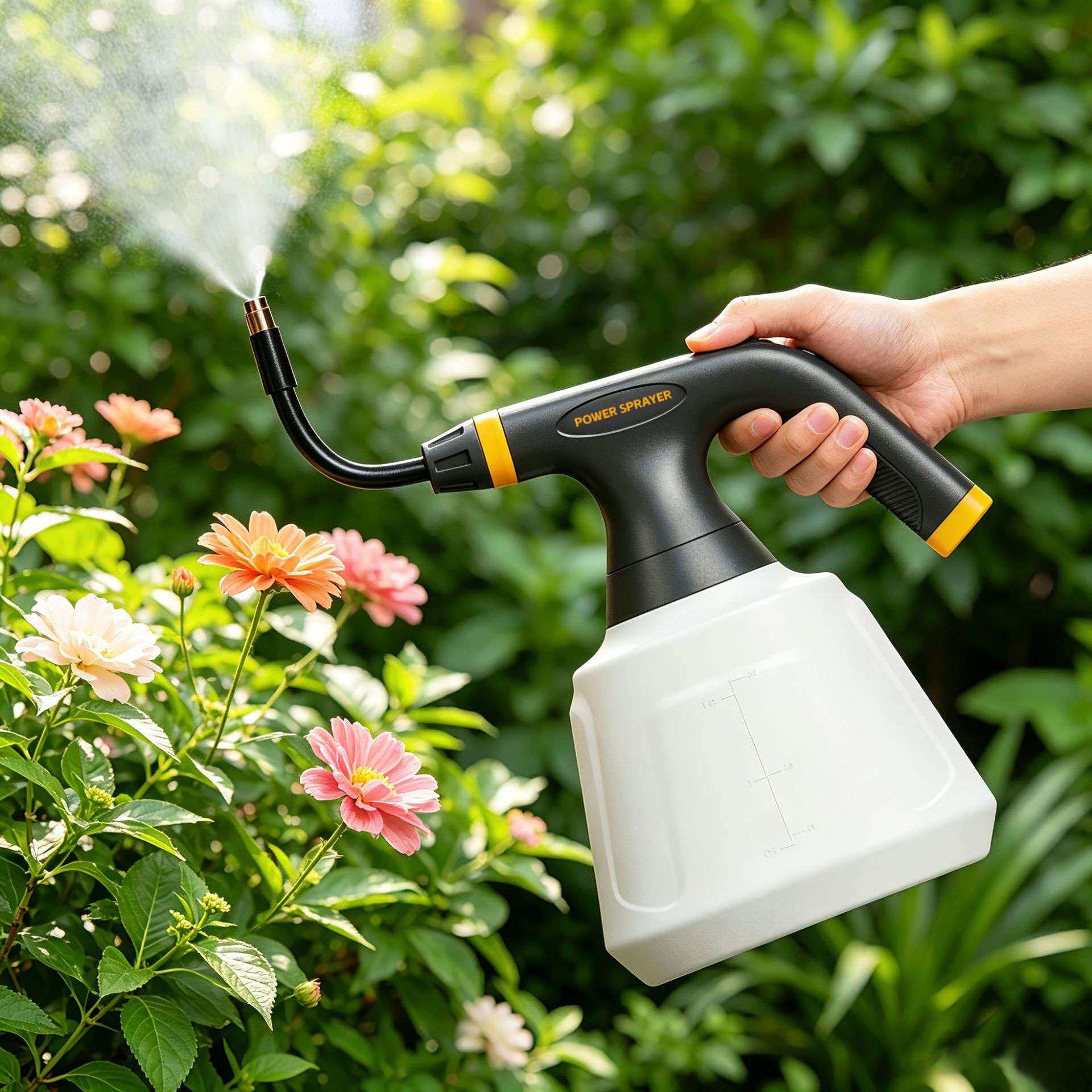2升电动喷水壶浇水养花喷水壶2L喷水壶可伸缩喷头家庭便携