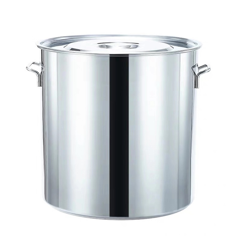30汤桶不锈钢桶带盖商用圆桶大容量水桶加厚油桶米桶卤桶不锈钢