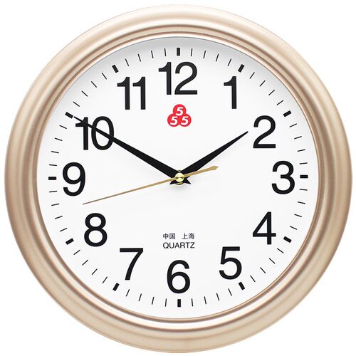 三五牌555钟表挂钟客厅家用时尚时钟挂墙卧室静音石英钟圆形挂表