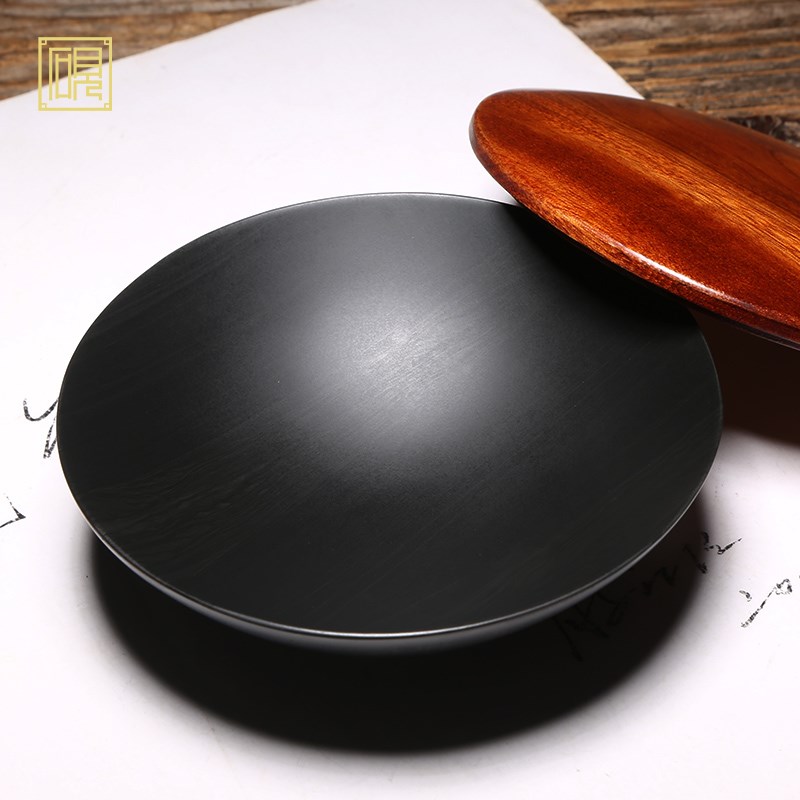 匠心非物质文化遗产 老坑砚石 福泊 水盂墨海老坑砚台作品 黑龙尾