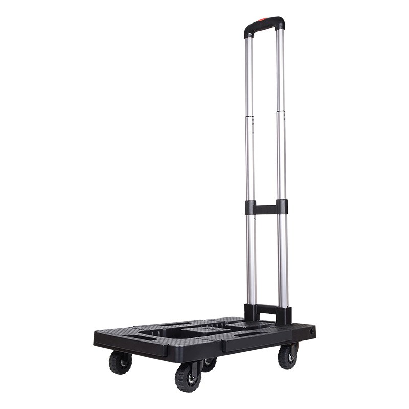 易牌超轻便折叠小推车万向轮拖车平板车取快递拉杆车便捷手拉车