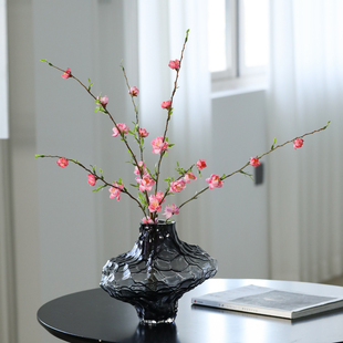 腊梅梅花枝仿真花假花桃花中式家居摆件插花客厅干花电视柜装饰品