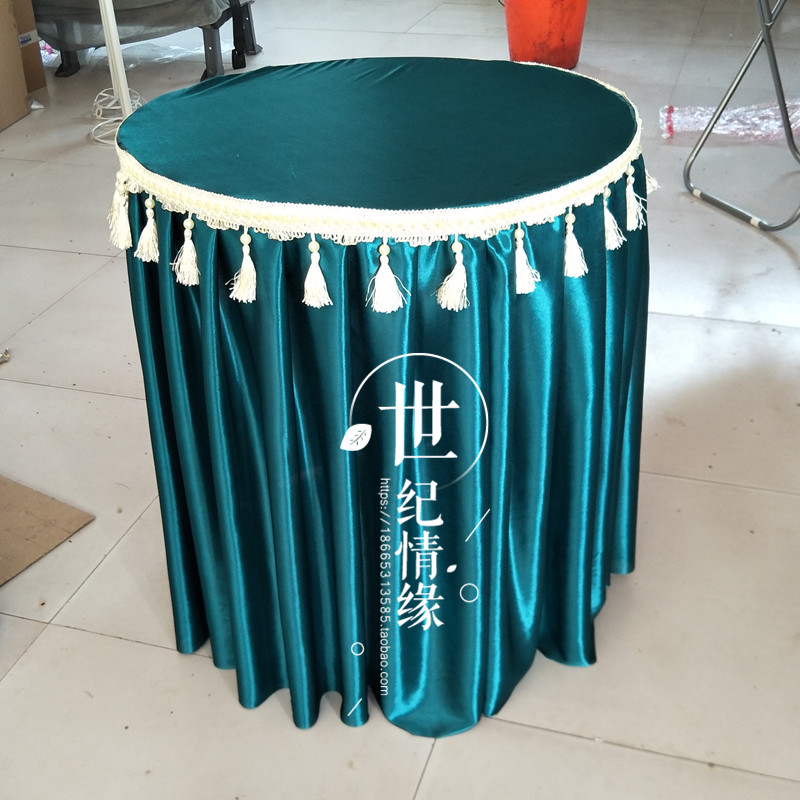 !婚庆道具圆桌香槟塔桌子方桌烛台小桌子婚庆桌布折叠桌桌围