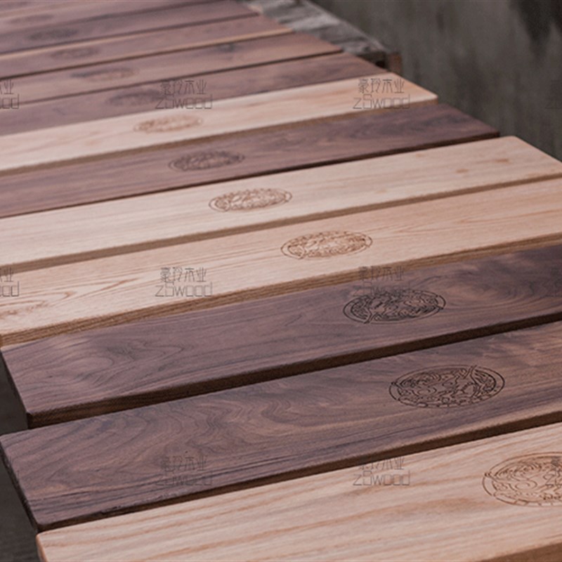 黑胡桃木料桌面板实木板材北美家具衣柜餐桌定制窗台板飘窗踏步板