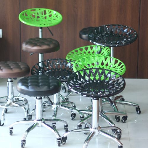 美容凳理发店椅子旋转升降圆凳子美发大工凳滑轮美甲凳美容院专用