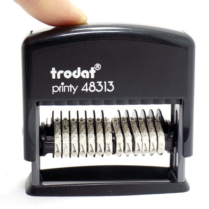 卓达数字印章可调节4836 4846 48313编号章6位13位档案归档章印