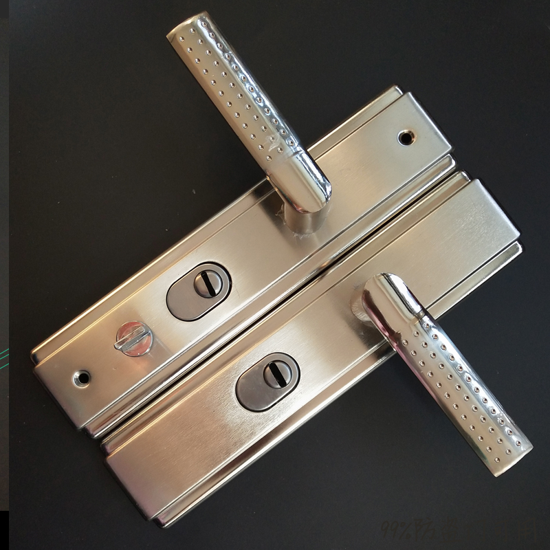 步阳防盗门把手面板通用型加厚防撬入户门老式大门拉手锁具