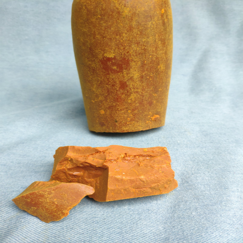 入漆藤黄块 藤黄粉 增加性 大漆调制颜料 国画颜料