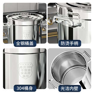 小渝真304不锈钢桶盖汤炖锅圆桶桶商用大容量桶煮汤锅带大特厚卤
