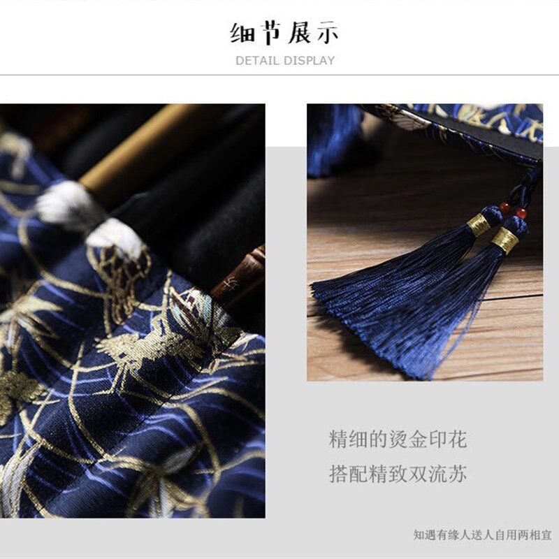日式手工布艺加厚笔帘卷笔插袋毛笔水彩水粉油画笔大容量古风文具
