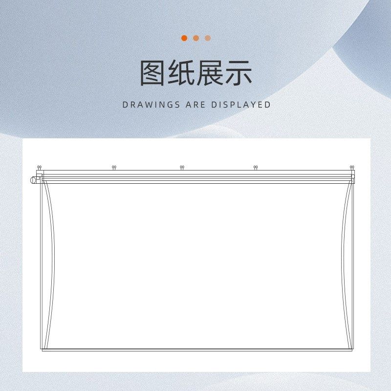 大幕布制作舞台金属银幕 工程幕影院巨幕电动下卷幕上卷幕24增益