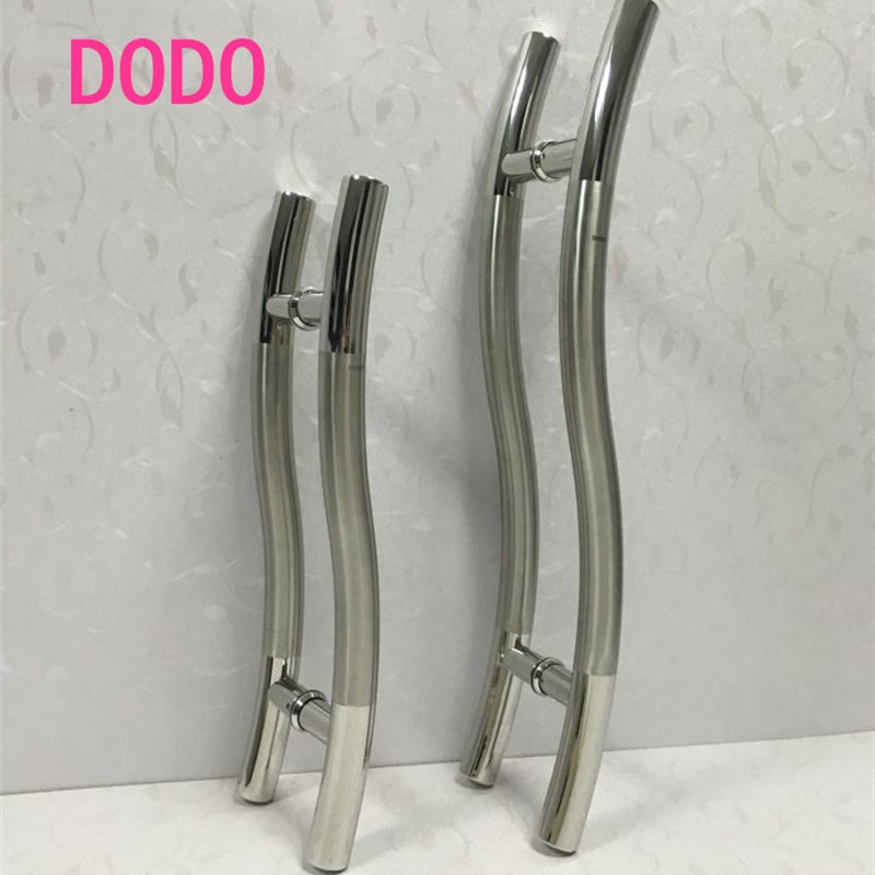 S型门拉手不锈钢玻璃门木门拉手推拉无框有框门把手淋浴房把手