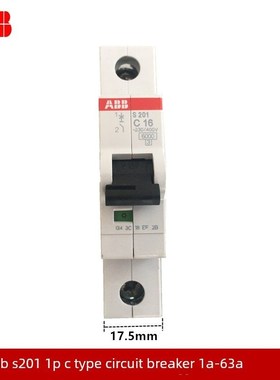 ABB断路器 空气开关S201-C6 C10 C16 C20 C25 C32 C40 C63空开