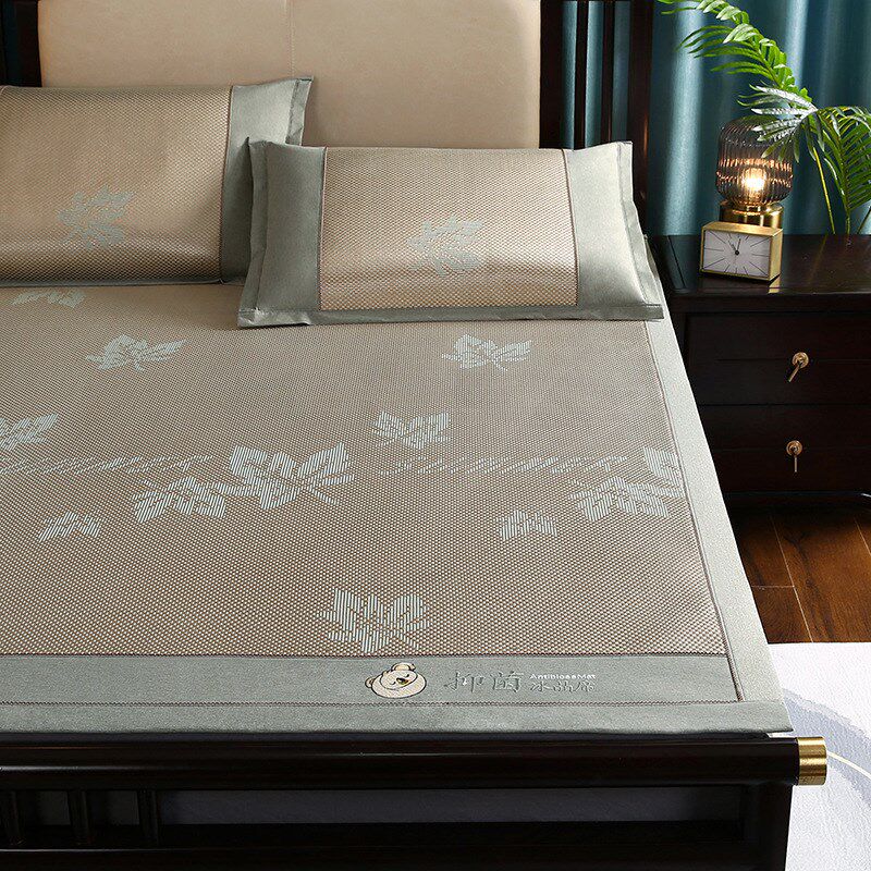 母婴级冰藤席夏季冰丝凉席三件套裸睡可水洗折叠席夏天空调软席子,床上用品,藤席,淘宝优惠券,粉丝福利购,淘宝优惠卷