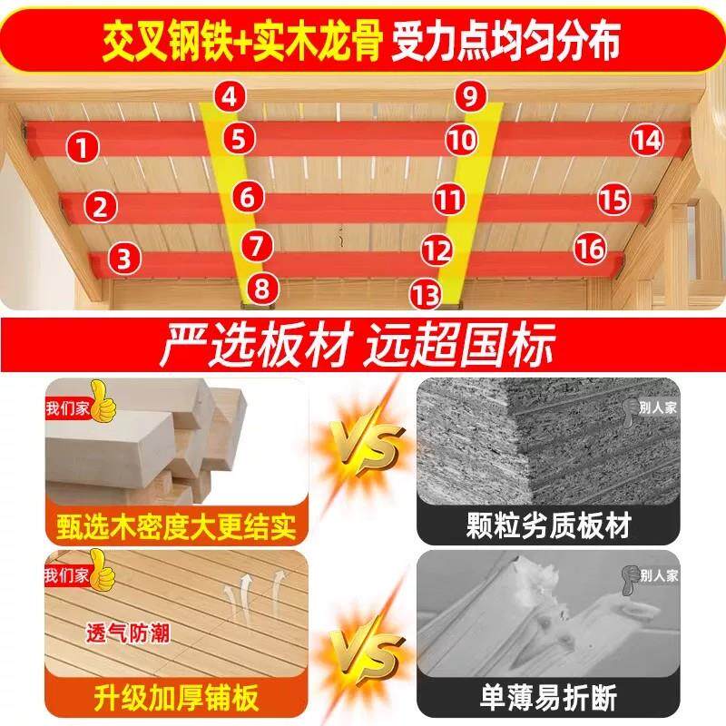 实上木下铺双多层两层功能儿童子母床小床户型成人上下组合高上下