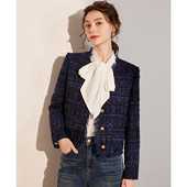 夹丝须边工艺长袖 修身 &白鹿语时尚 外套ZBL20031 专柜大清仓