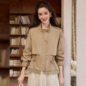 外套式 梭织无弹插肩袖 &白鹿语开衫 风衣HY50254 晶晶姐妹专属