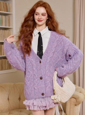 【玉米粉丝专享】&白鹿语温柔气质可外穿女式毛衣BX20148