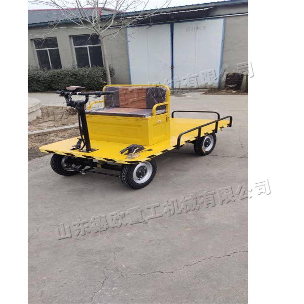 小型平板运输工具车 建筑电动平板运输车 座驾式电动前进后退车