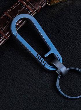 TC4钛合金钥匙扣圈简约日常男女汽车腰挂潮酷挂件轻奢商务钥匙圈