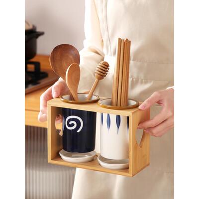 筷子收架纳家用盒筷子台面筷笼厨房沥水筷篓筷陶瓷筷子F77H75T7筒