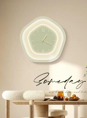 油装风网红客厅饰X630画带钟奶表现代简约家超静音挂钟用创意时钟