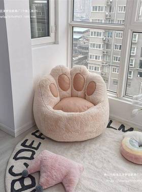 可爱榻猫台爪懒人发豆袋榻米小JLX型女生单人卧沙室阳椅子座椅