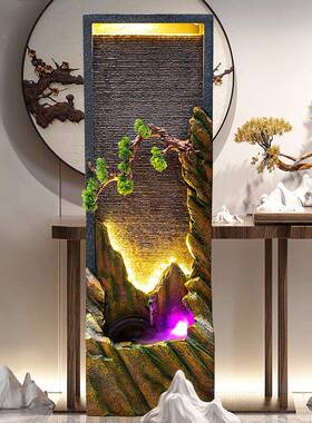 阳树ITJ脂水幕墙流水喷泉摆鱼办池风水轮景观欧式公室内客厅台工