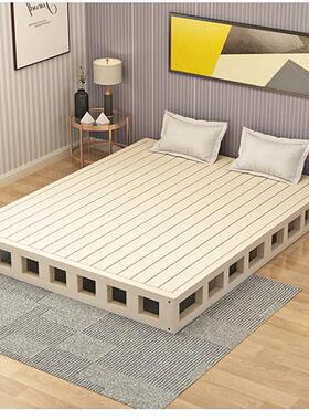 5实木硬板床垫木OEN护腰床架排米骨架地台床1.双板人1.8硬榻榻米