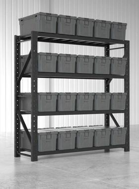 黑色货架仓铁库多层架仓储家中型重型置MPC物架用阳台厨房储物架