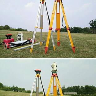 三脚架全站仪经纬仪水准仪高精度铝合金实木工程测量测绘抗摔支架