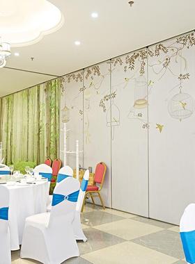 办公室式店移动屏风酒隔移门舞断蹈室活QGL动隔断墙推拉折叠门